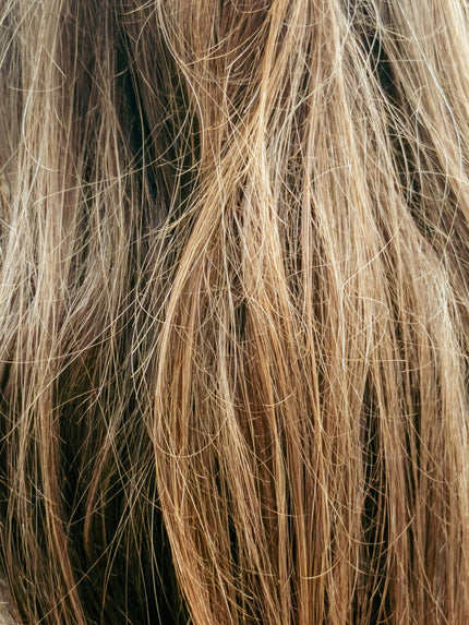 Close-up of long hair in natural light