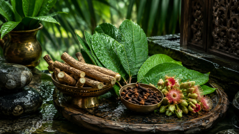 Mulberry root, clove flower and guava leaf botanicals
