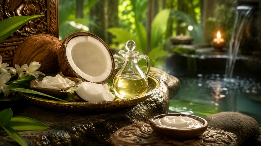 A rich, cloudy lather with a calming herbal scent