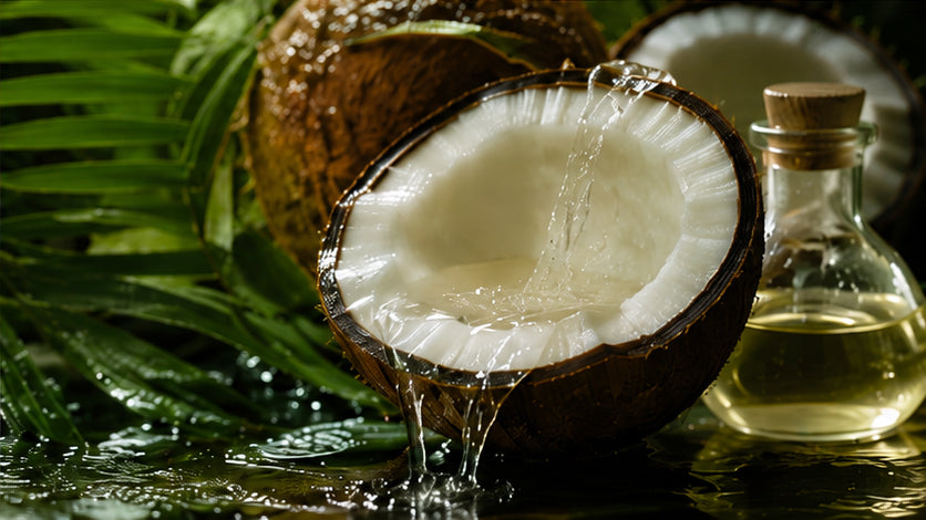 Coconut oil softens lengths without weighing roots down